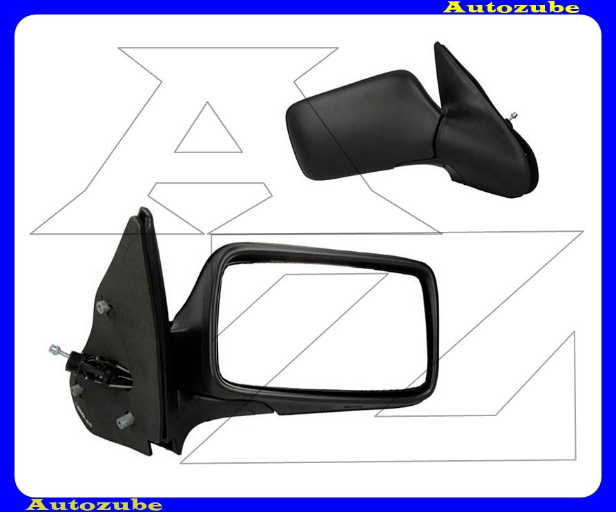 Visszapillantó tükör jobb, manuális, domború tükörlappal, fekete borítással Visszapillantó tükör jobb, manuális, domború tükörlappal, fekete borítással