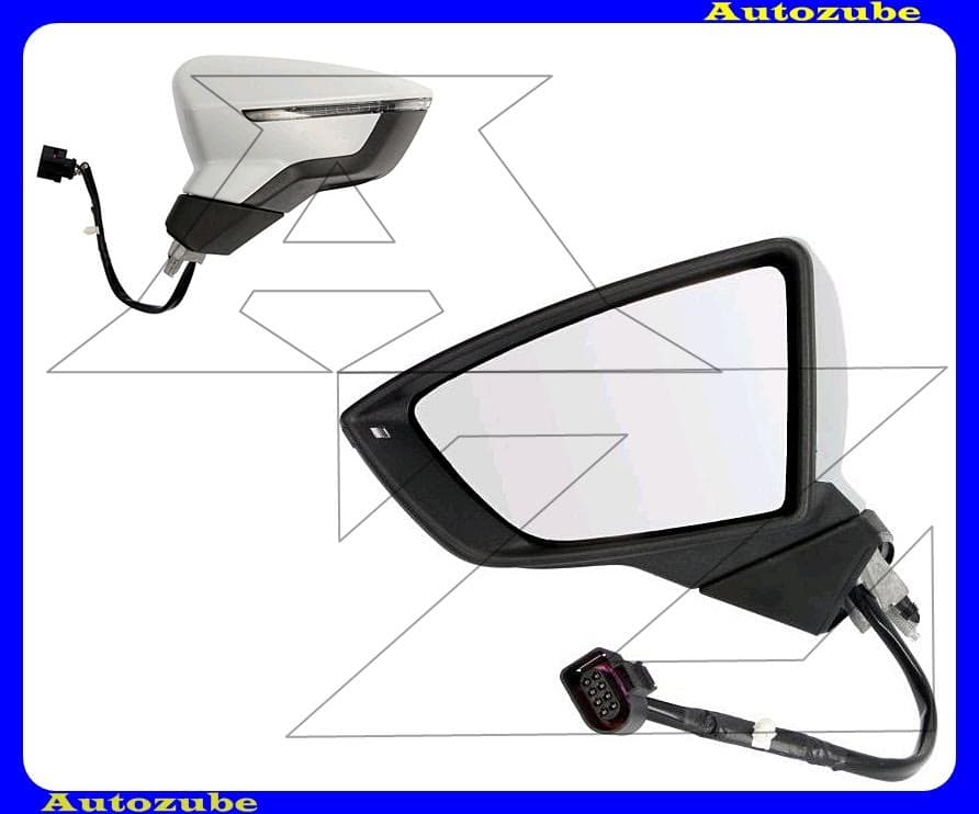 Visszapillantó tükör bal, elektromos, fűthető-domború tükörlappal, fényezhető borítással, irányjelzővel /RENDELÉSRE/ Visszapillantó tükör bal, elektromos, fűthető-domború tükörlappal, fényezhető borítással, irányjelzővel /RENDELÉSRE/