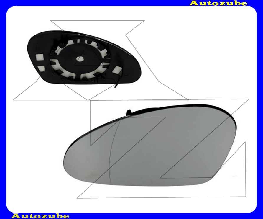 Visszapillantó tükörlap bal, aszférikus (tartólappal) Visszapillantó tükörlap bal, aszférikus (tartólappal)