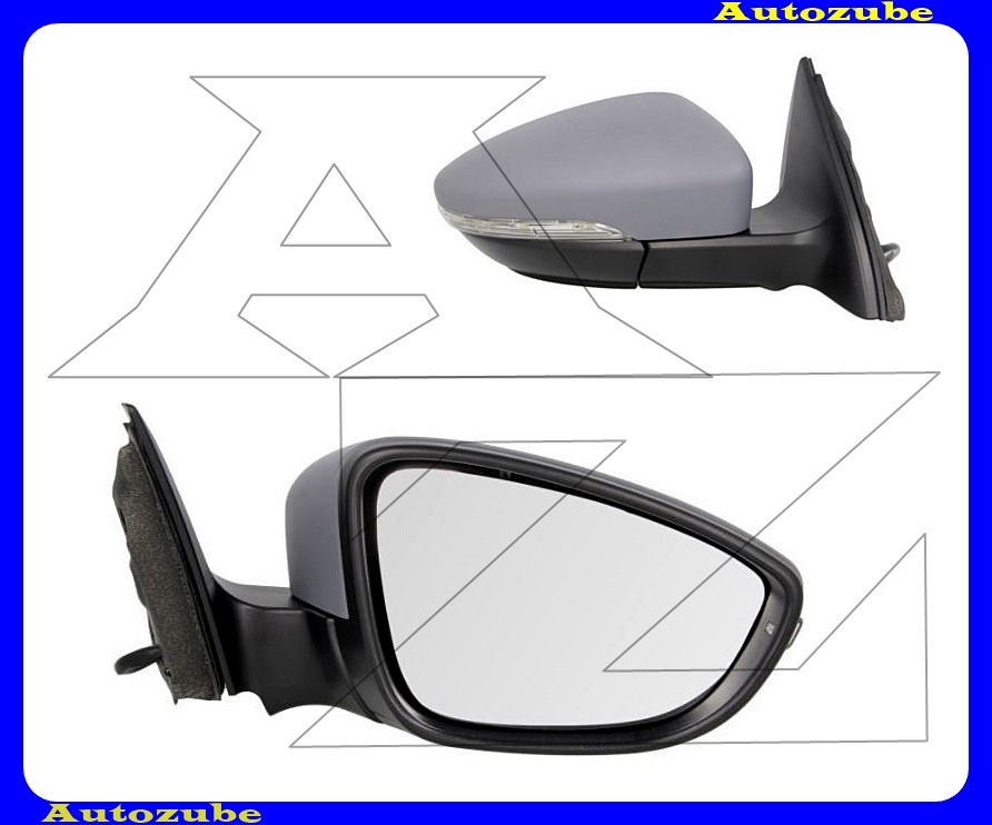 Visszapillantó tükör jobb, elektromos, fűthető-domború tükörlappal, alapozott borítással, irányjelzővel Visszapillantó tükör jobb, elektromos, fűthető-domború tükörlappal, alapozott borítással, irányjelzővel