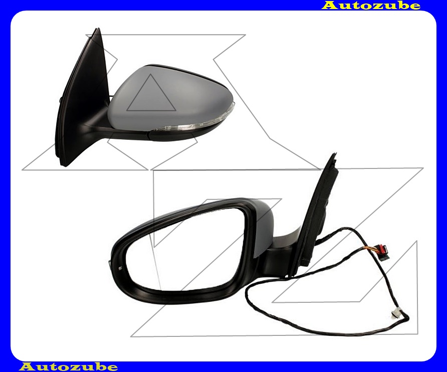 Visszapillantó tükör bal, elektromos, fűthető-aszférikus tükörlappal, fényezhető borítással, irányjelzővel Visszapillantó tükör bal, elektromos, fűthető-aszférikus tükörlappal, fényezhető borítással, irányjelzővel