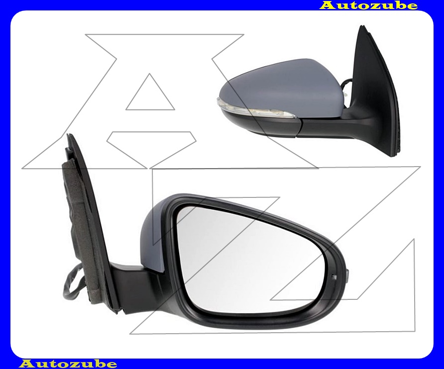 Visszapillantó tükör jobb, elektromos, fűthető-domború tükörlappal, fényezhető borítással, irányjelzővel Visszapillantó tükör jobb, elektromos, fűthető-domború tükörlappal, fényezhető borítással, irányjelzővel