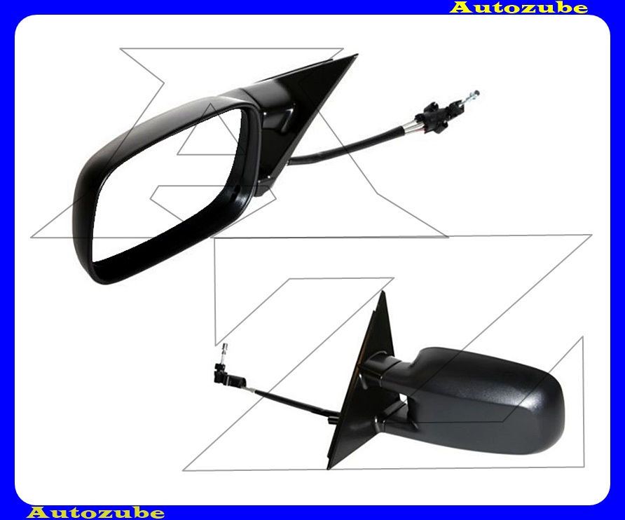 Visszapillantó tükör bal, manuális, tükörlappal, fekete borítással Visszapillantó tükör bal, manuális, tükörlappal, fekete borítással