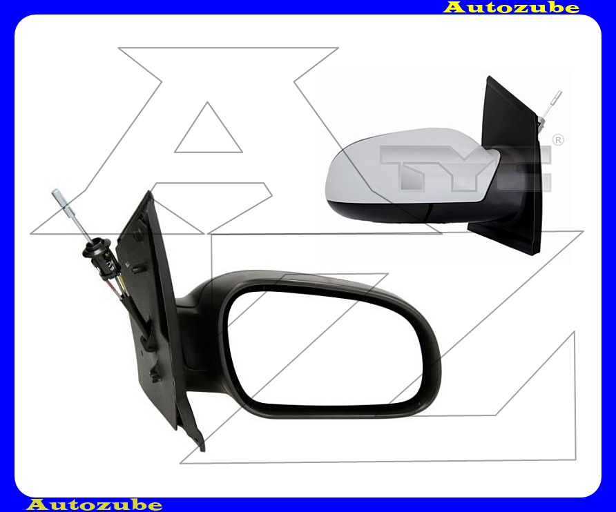 Visszapillantó tükör jobb, manuális, domború tükörlappal, fényezhető borítással /RENDELÉSRE/ Visszapillantó tükör jobb, manuális, domború tükörlappal, fényezhető borítással /RENDELÉSRE/