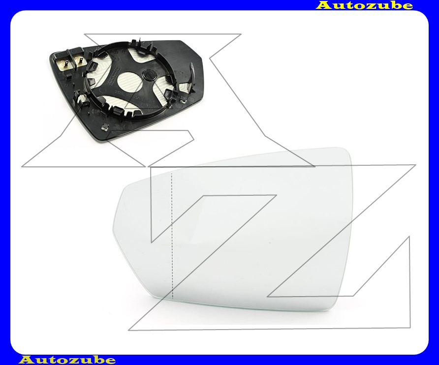 Visszapillantó tükörlap bal, fűthető-aszférikus (tartólappal) Visszapillantó tükörlap bal, fűthető-aszférikus (tartólappal)