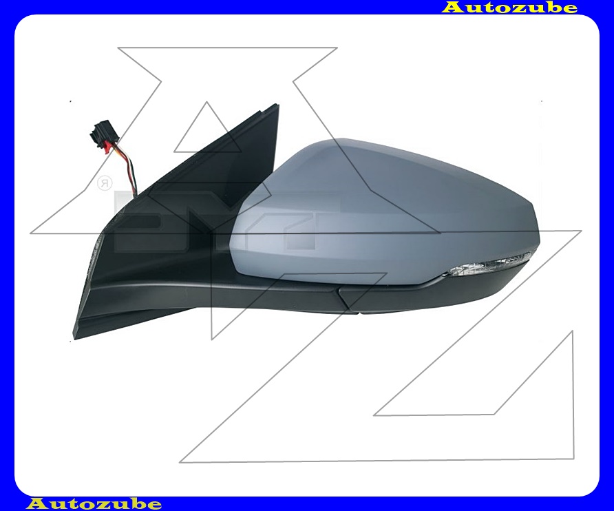 Visszapillantó tükör bal, elektromos, fűthető-aszférikus tükörlappal, fényezhető borítással, irányjelzővel /6-Pin/ Visszapillantó tükör bal, elektromos, fűthető-aszférikus tükörlappal, fényezhető borítással, irányjelzővel /6-Pin/