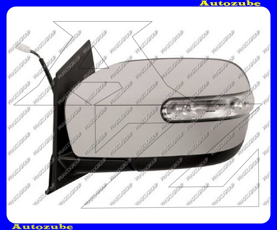 Visszapillantó tükör bal, elektromos, fűthető-aszférikus tükörlappal, fényezhető borítással, irányjelzővel Visszapillantó tükör bal, elektromos, fűthető-aszférikus tükörlappal, fényezhető borítással, irányjelzővel