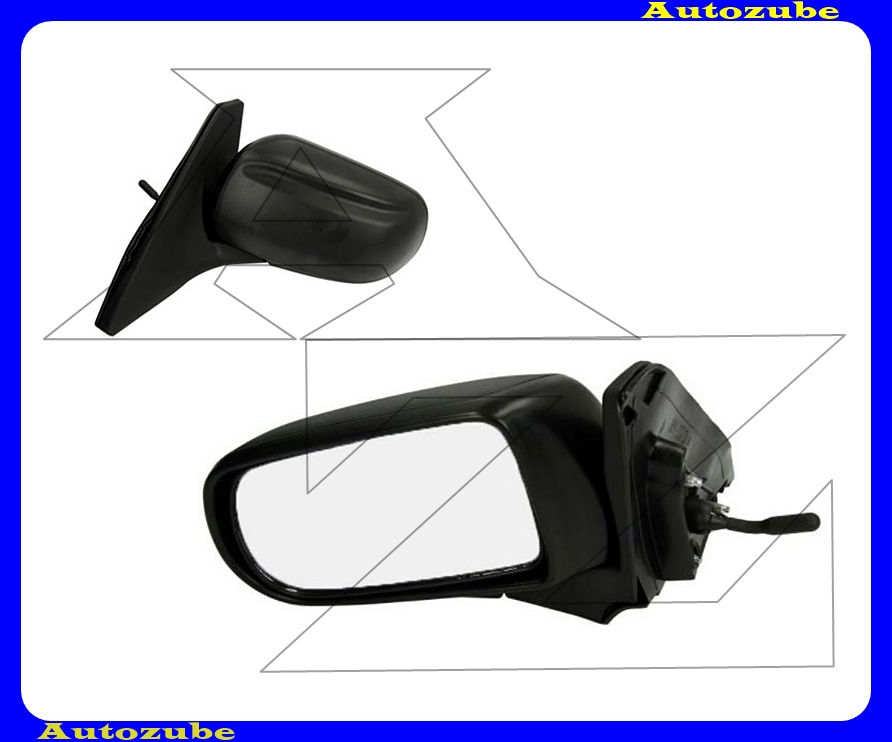 Visszapillantó tükör bal, manuális, sík tükörlappal, fekete borítással Visszapillantó tükör bal, manuális, sík tükörlappal, fekete borítással