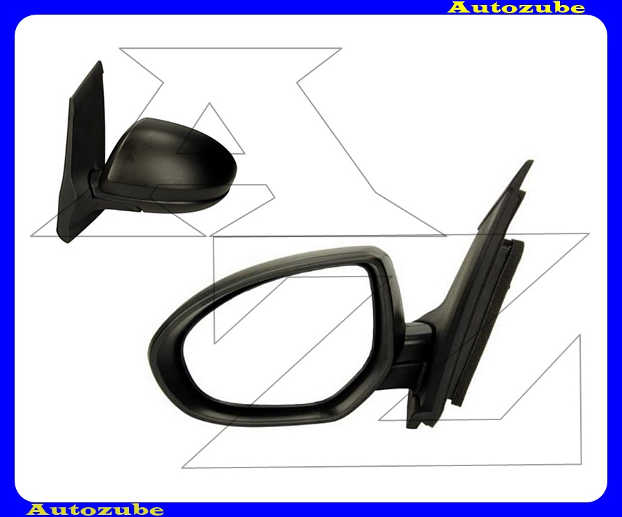 Visszapillantó tükör bal, elektromos, domború tükörlappal, fényezhető borítással Visszapillantó tükör bal, elektromos, domború tükörlappal, fényezhető borítással