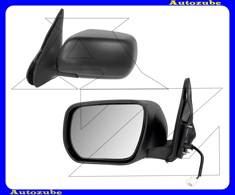 Visszapillantó tükör bal, elektromos, domború tükörlappal, fényezhető borítással Visszapillantó tükör bal, elektromos, domború tükörlappal, fényezhető borítással