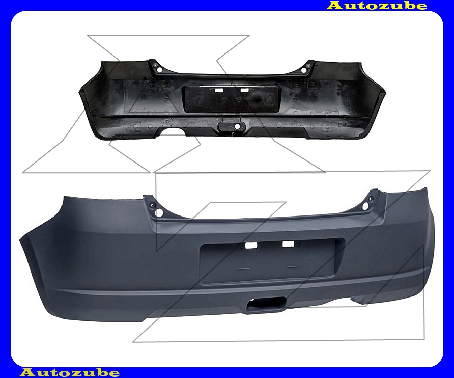 Hátsó lökhárító alapozott Hátsó lökhárító alapozott