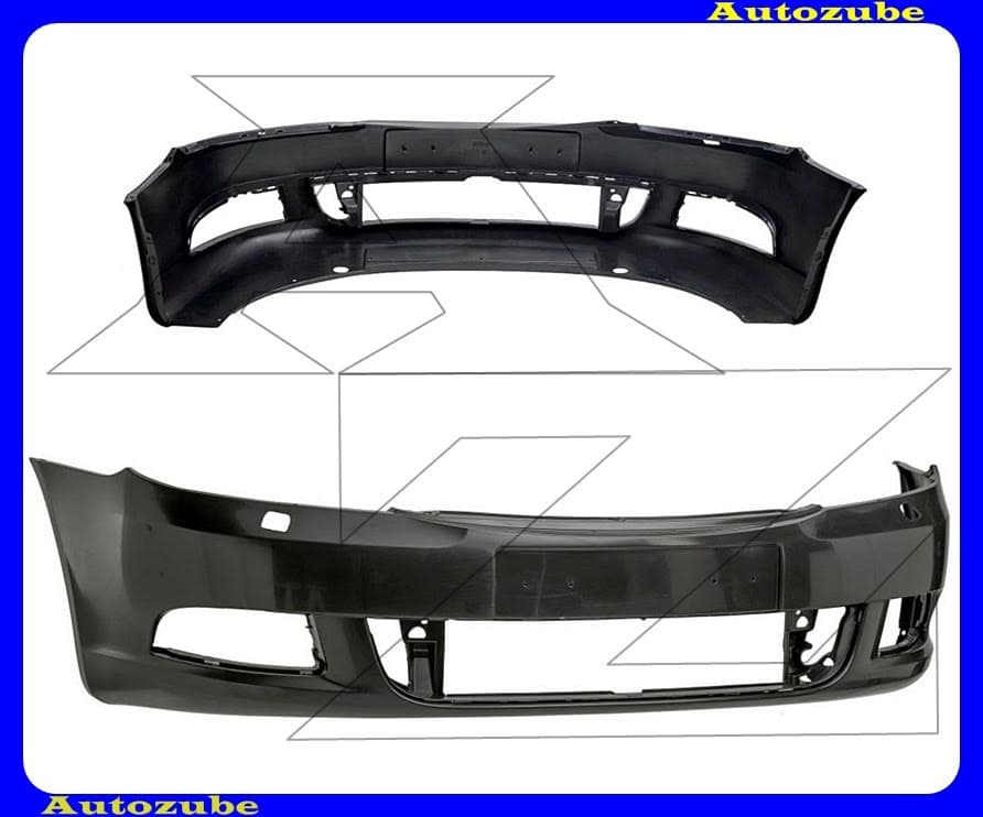 Első lökhárító fényezhető, fényszórómosós Első lökhárító fényezhető, fényszórómosós