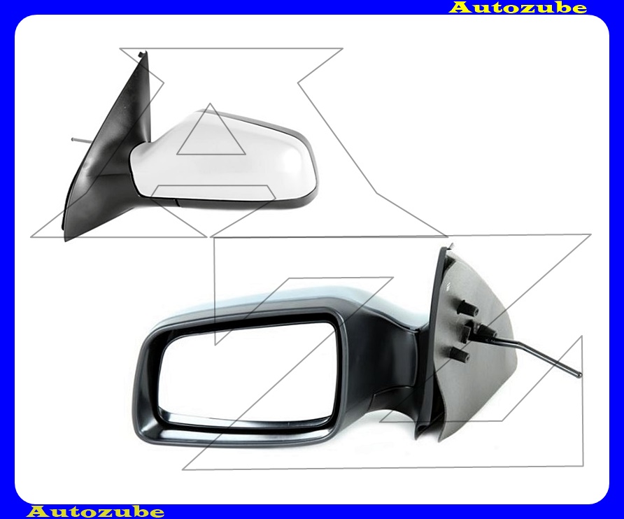 Visszapillantó tükör bal, manuális, domború tükörlappal, fényezhető borítással Visszapillantó tükör bal, manuális, domború tükörlappal, fényezhető borítással