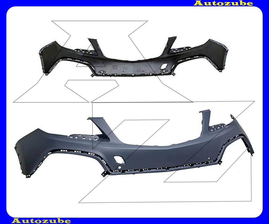 Első lökhárító felső rész, alapozott, szenzoros Első lökhárító felső rész, alapozott, szenzoros