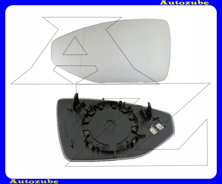 Visszapillantó tükörlap bal, fűthető-aszférikus (tartólappal) Visszapillantó tükörlap bal, fűthető-aszférikus (tartólappal)