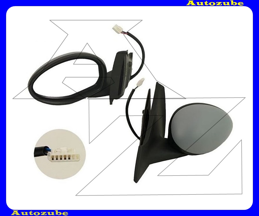 Visszapillantó tükör bal, elektromos, fűthető-aszférikus-kék tükörlappal, hőmérős, alapozott borítással Visszapillantó tükör bal, elektromos, fűthető-aszférikus-kék tükörlappal, hőmérős, alapozott borítással