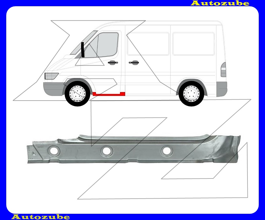 Küszöb bal első ajtó alatti (belső javítólemez) {POTRYKUS} Küszöb bal első ajtó alatti (belső javítólemez) {POTRYKUS}