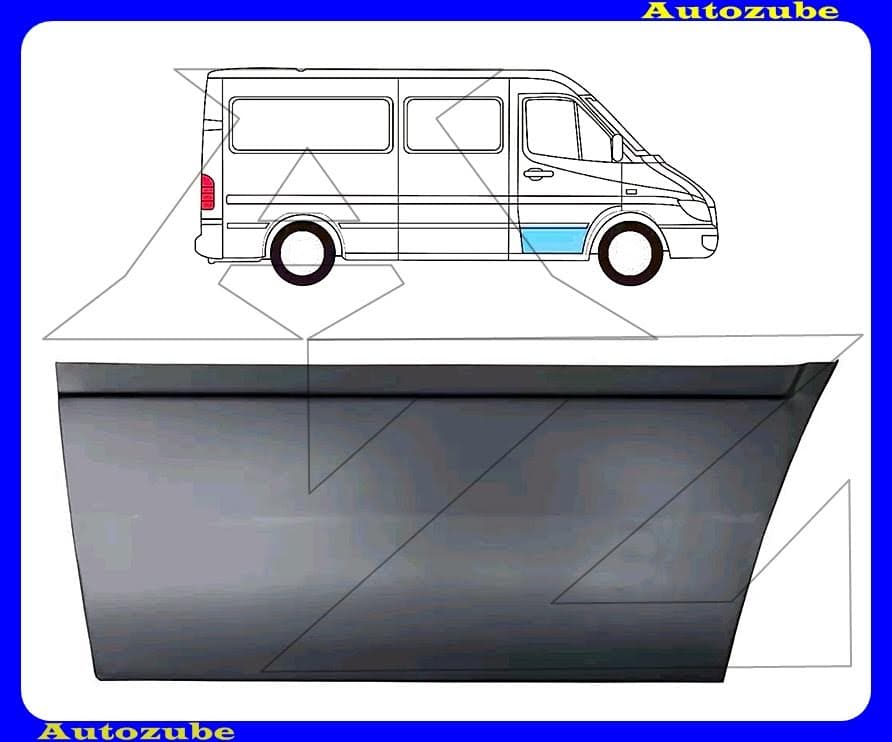 Ajtóborítás jobb első alsó rész (magasság: 31cm) (külső javítólemez) {POTRYKUS} Ajtóborítás jobb első alsó rész (magasság: 31cm) (külső javítólemez) {POTRYKUS}