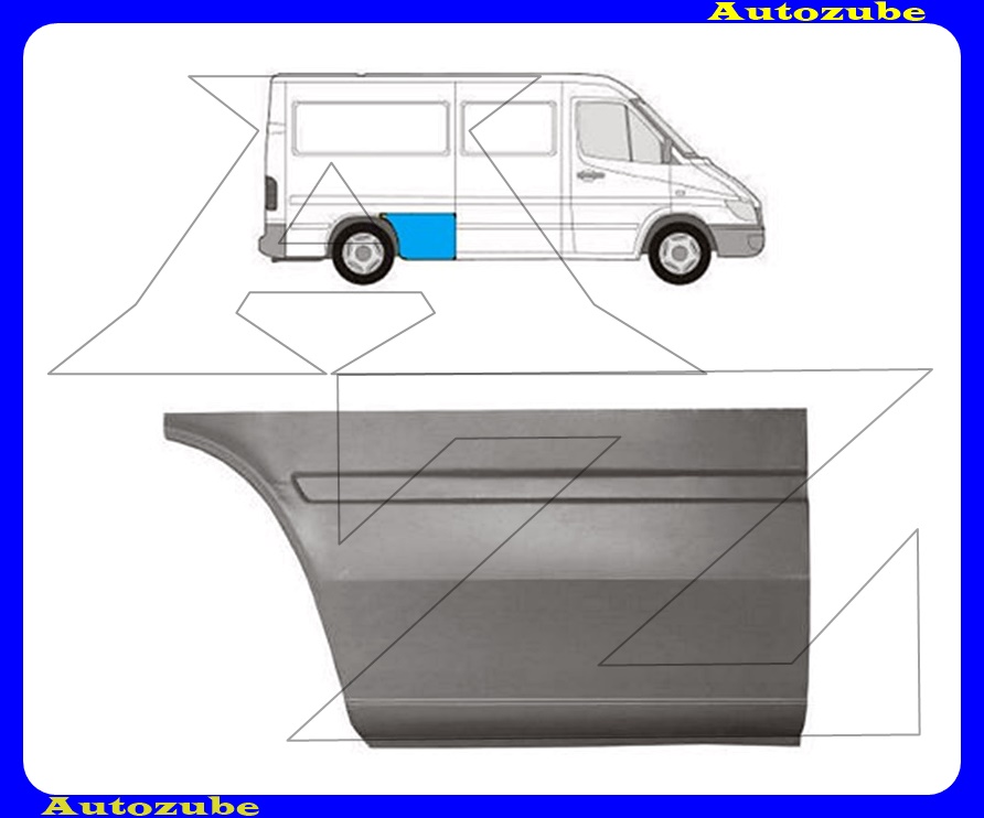 Hátsó sárvédő első rész jobb Hátsó sárvédő első rész jobb