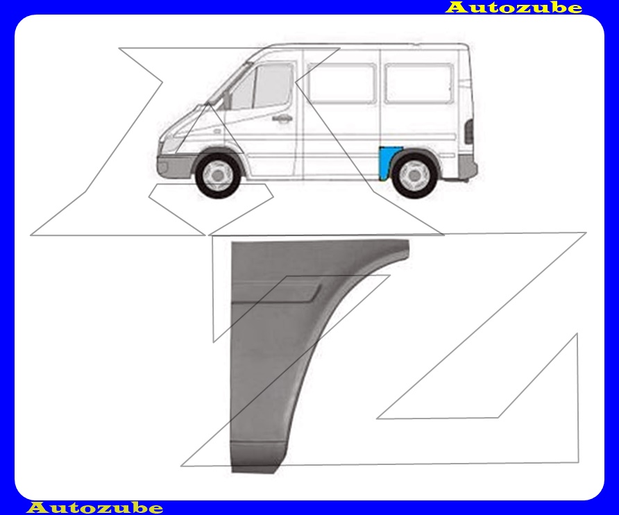 Hátsó sárvédő első rész bal Hátsó sárvédő első rész bal