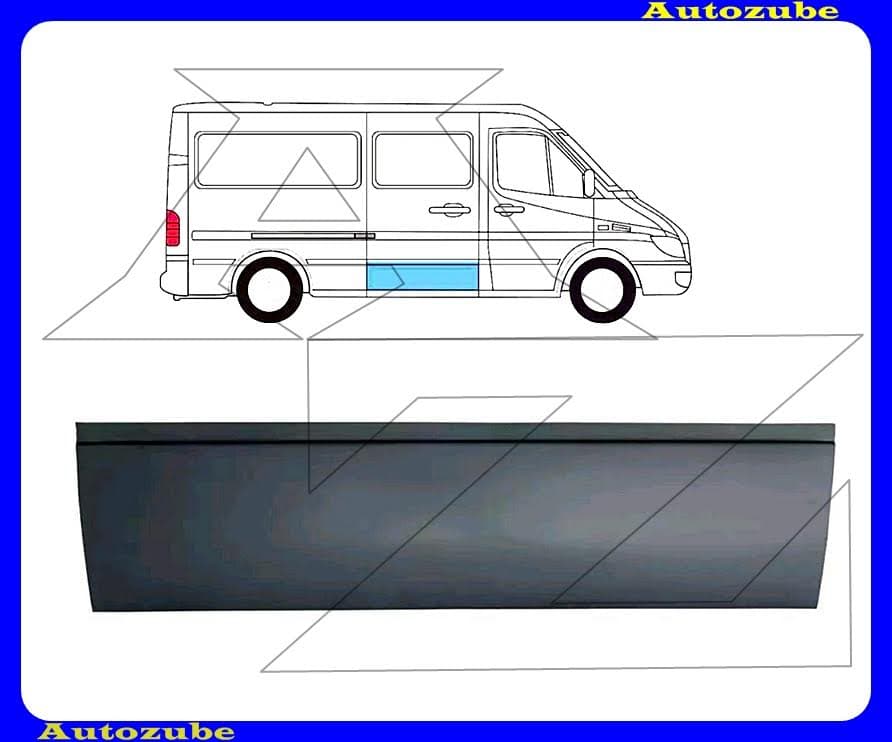 Tolóajtó borítás (magasság: 22cm) (külső javítólemez) Tolóajtó borítás (magasság: 22cm) (külső javítólemez)