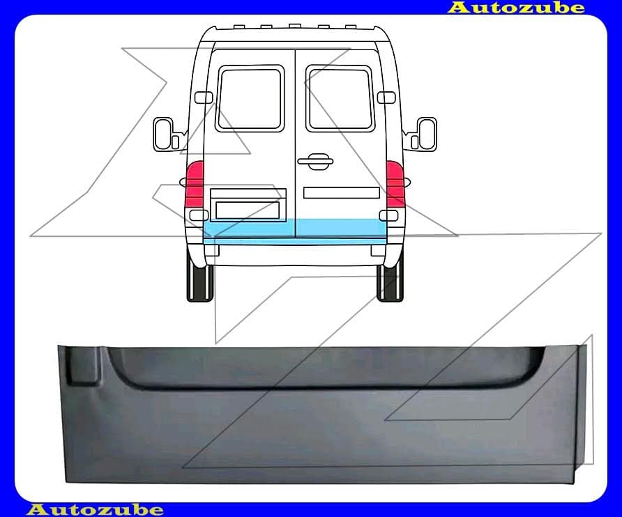 Hátsó ajtóborítás alsó rész bal (magasság: 20cm) (külső javítólemez) {POTRYKUS} Hátsó ajtóborítás alsó rész bal (magasság: 20cm) (külső javítólemez) {POTRYKUS}