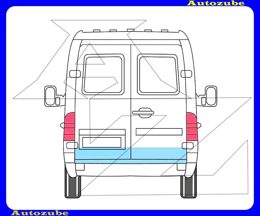 Hátsó ajtóborítás alsó rész jobb (magasság: 20cm) (külső javítólemez) {POTRYKUS} Hátsó ajtóborítás alsó rész jobb (magasság: 20cm) (külső javítólemez) {POTRYKUS}
