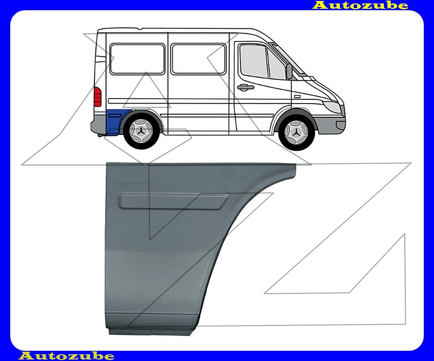 Hátsó sárvédő hátsó rész jobb Hátsó sárvédő hátsó rész jobb