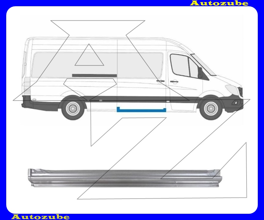 Küszöb jobb, tolóajtó alatti (150cm) 