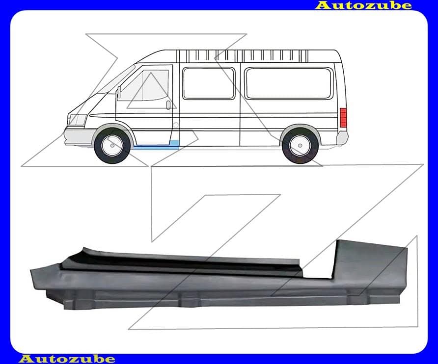 Küszöb bal első ajtó alatti (külső javítólemez) Küszöb bal első ajtó alatti (külső javítólemez)