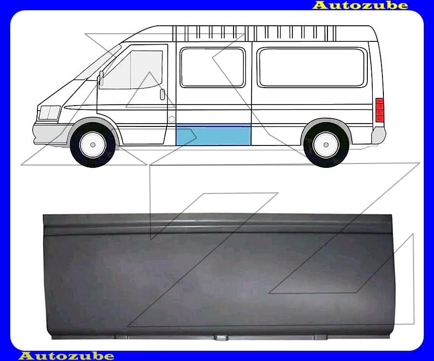 Oldalfal alsó rész (119x30cm) (külső javítólemez) Oldalfal alsó rész (119x30cm) (külső javítólemez)