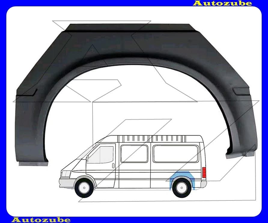 Hátsó sárvédő javítóív bal Hátsó sárvédő javítóív bal