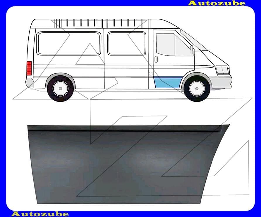 Ajtóborítás jobb első alsó rész (külső javítólemez) Ajtóborítás jobb első alsó rész (külső javítólemez)