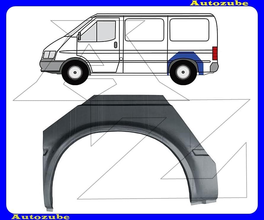 Hátsó sárvédő javítóív bal Hátsó sárvédő javítóív bal