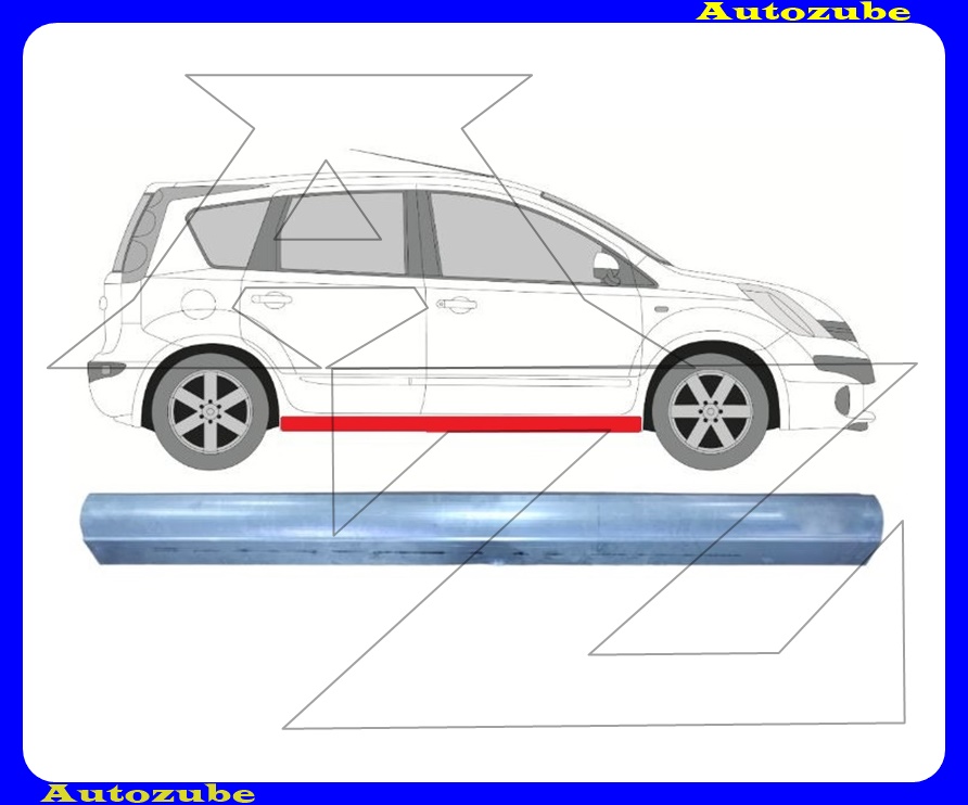 Küszöb alsó rész oldalfüggetlen 