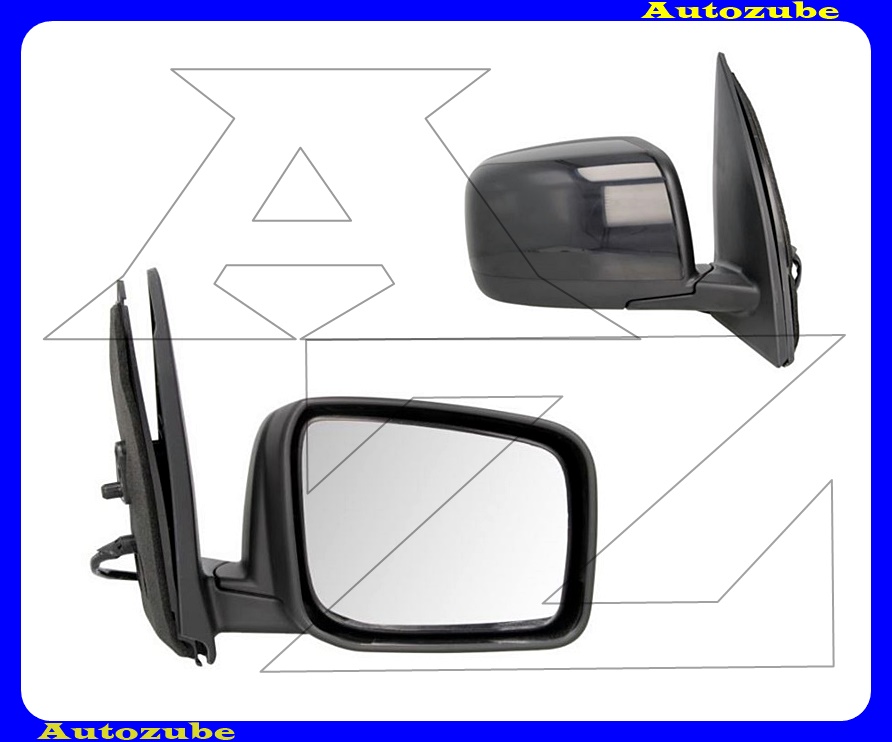 Visszapillantó tükör jobb, elektromos, fűthető-domború tükörlappal, fekete borítással Visszapillantó tükör jobb, elektromos, fűthető-domború tükörlappal, fekete borítással