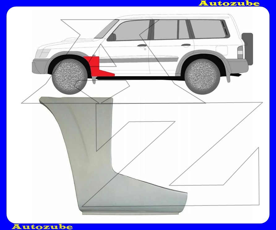 Első sárvédő hátsó alsó rész bal {POTRYKUS} Első sárvédő hátsó alsó rész bal {POTRYKUS}
