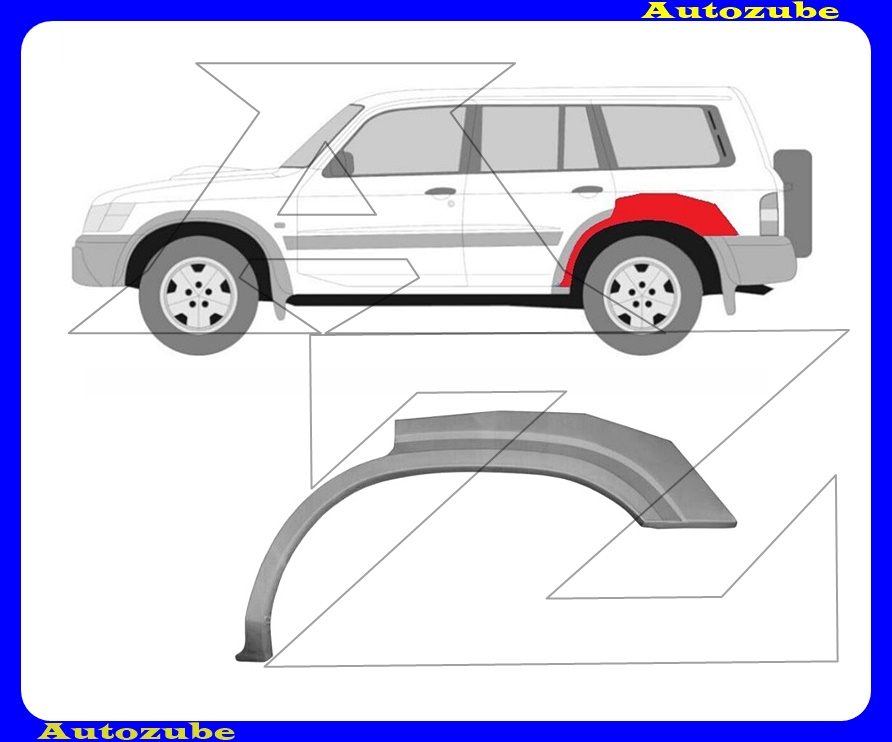 Hátsó sárvédő javítóív bal Hátsó sárvédő javítóív bal