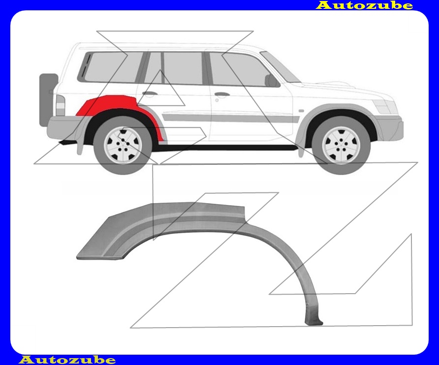 Hátsó sárvédő javítóív jobb Hátsó sárvédő javítóív jobb