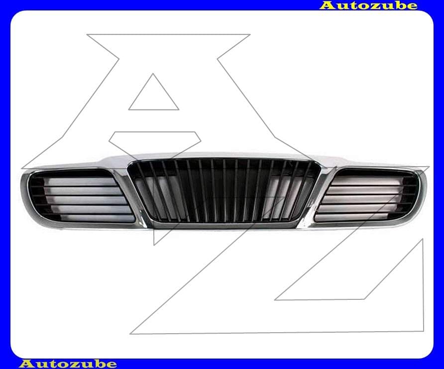 Hűtődíszrács fekete, krómkerettel Hűtődíszrács fekete, krómkerettel