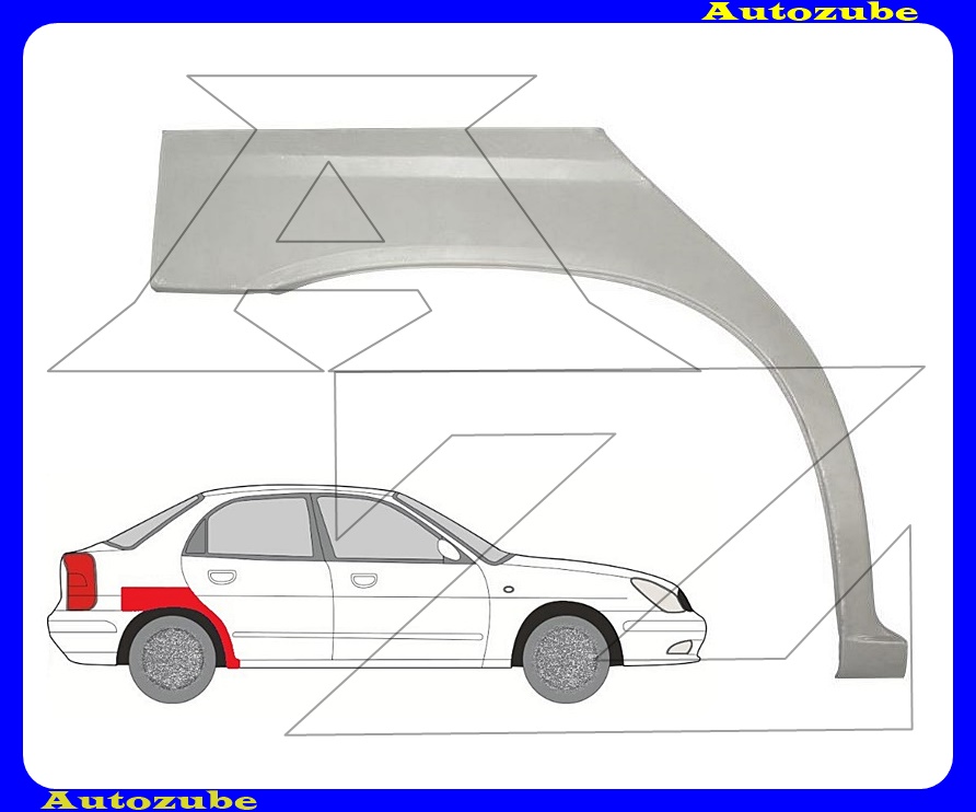 Hátsó sárvédő javítóív jobb Hátsó sárvédő javítóív jobb