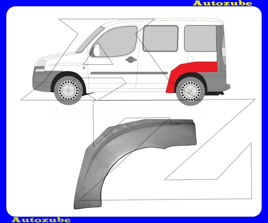 Hátsó sárvédő javítóív bal Hátsó sárvédő javítóív bal