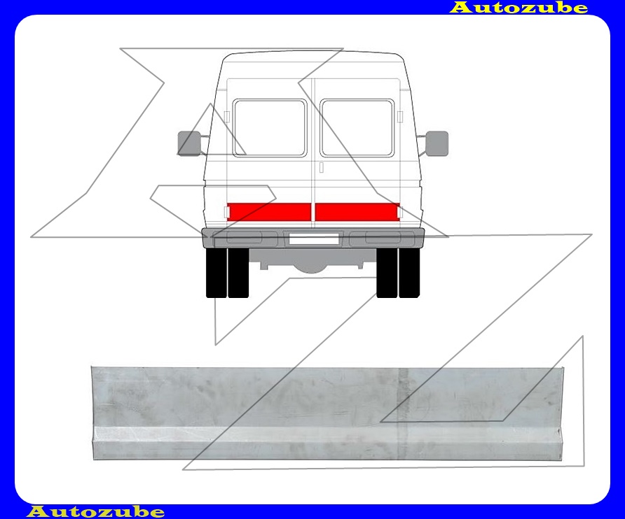 Hátsó ajtóborítás alsó rész, oldalfüggetlen (külső javítólemez) {POTRYKUS} Hátsó ajtóborítás alsó rész, oldalfüggetlen (külső javítólemez) {POTRYKUS}