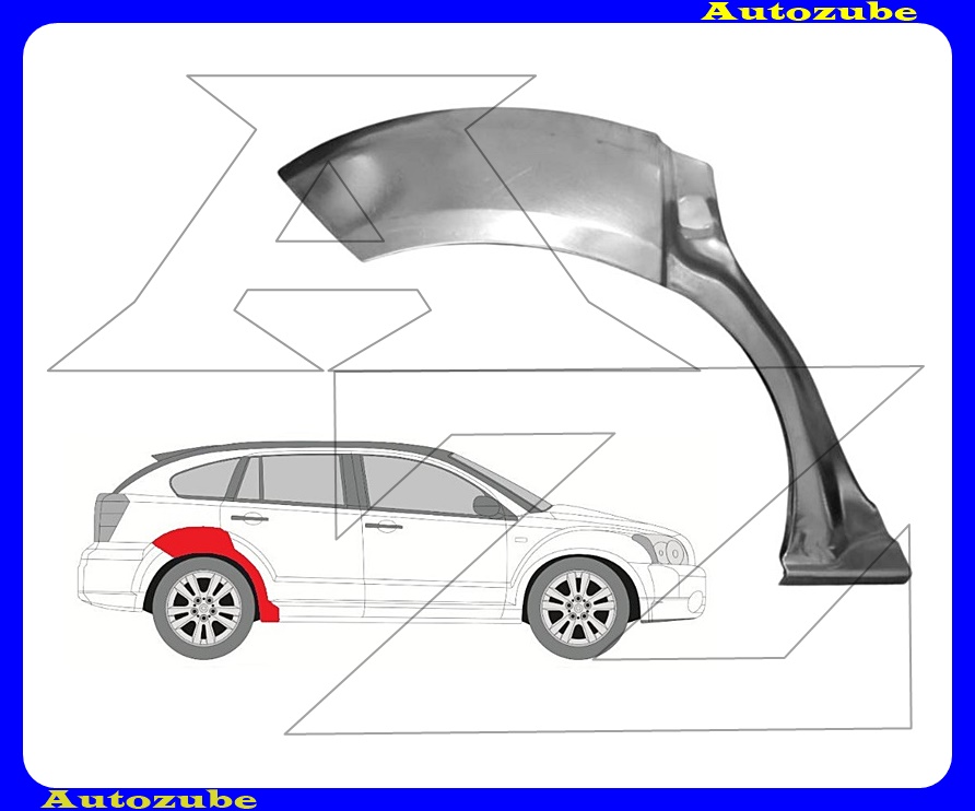 Hátsó sárvédő javítóív jobb {KLOKKERHOLM} Hátsó sárvédő javítóív jobb {KLOKKERHOLM}