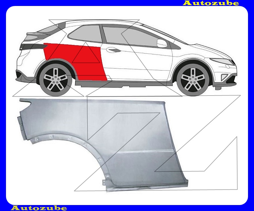 Hátsó sárvédő alsórész jobb Hátsó sárvédő alsórész jobb