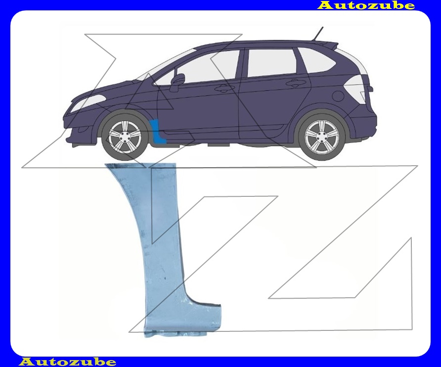 Első sárvédő hátsó alsó rész bal (javítólemez) {POTRYKUS}
