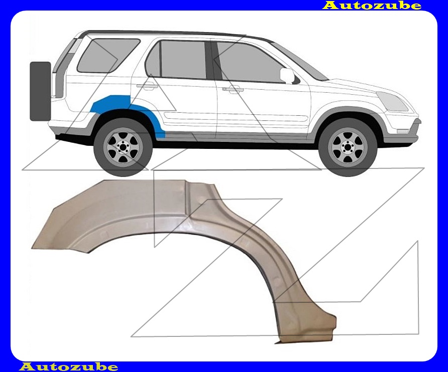 Hátsó sárvédő javítóív jobb {KLOKKERHOLM} Hátsó sárvédő javítóív jobb {KLOKKERHOLM}
