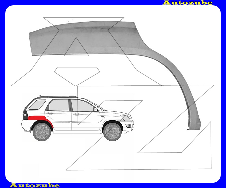Hátsó sárvédő javítóív jobb {KLOKKERHOLM} Hátsó sárvédő javítóív jobb {KLOKKERHOLM}