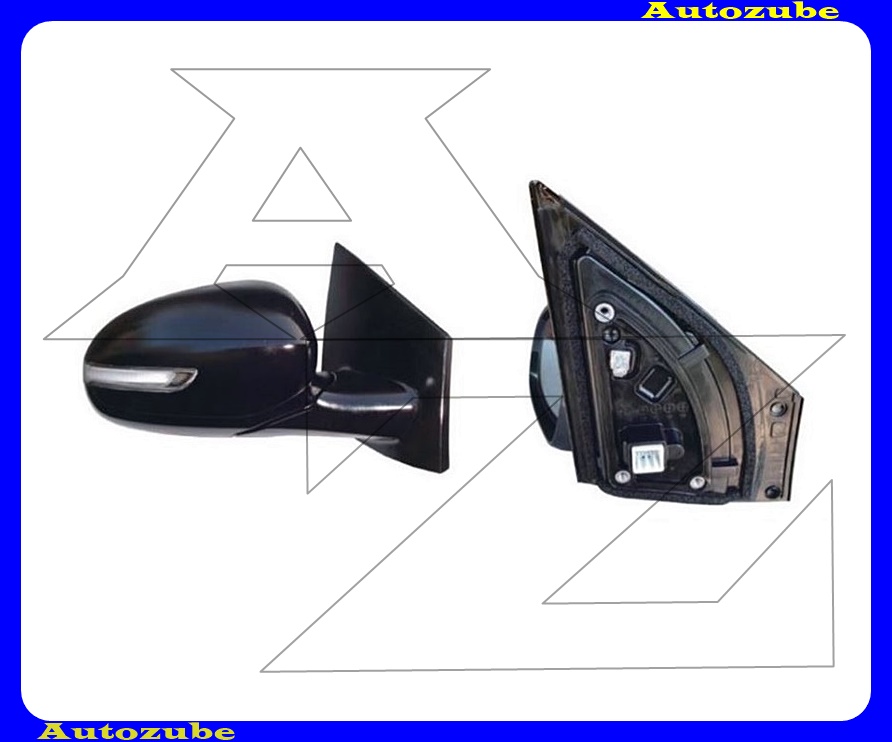 Visszapillantó tükör jobb, elektromosan behajló, fűthető-domború tükörlappal, fényezhető borítással, irányjelzővel Visszapillantó tükör jobb, elektromosan behajló, fűthető-domború tükörlappal, fényezhető borítással, irányjelzővel