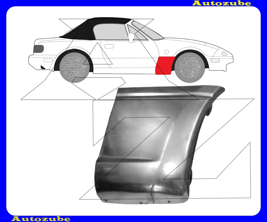 Első sárvédő hátsó rész jobb (külső javítólemez) {POTRYKUS} Első sárvédő hátsó rész jobb (külső javítólemez) {POTRYKUS}